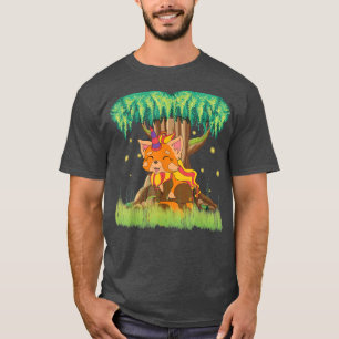 Fairy Tale Animal Red Pandacorn Magical Unicorn Re T-shirt