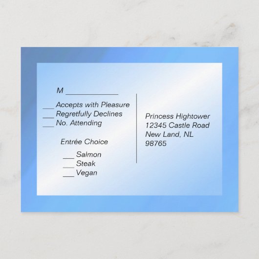 Fairy Tale Blue Menu RSVP p (Dos)