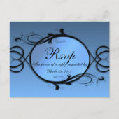 Fairy Tale Blue Menu RSVP p (Devant)