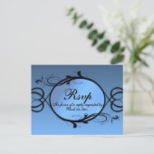 Fairy Tale Blue RSVP Menu Choix (Debout devant)