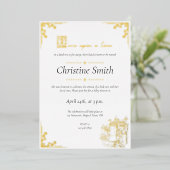 Fairy Tale Book ThMED Baby shower Folie Uitnodiging (Staand Voorkant)