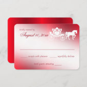 Fairy Tale Carriage Red Response Kaart (Voorkant / Achterkant)