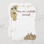 Fairy Tale Castle Invitation Save The Date (Voorkant / Achterkant)