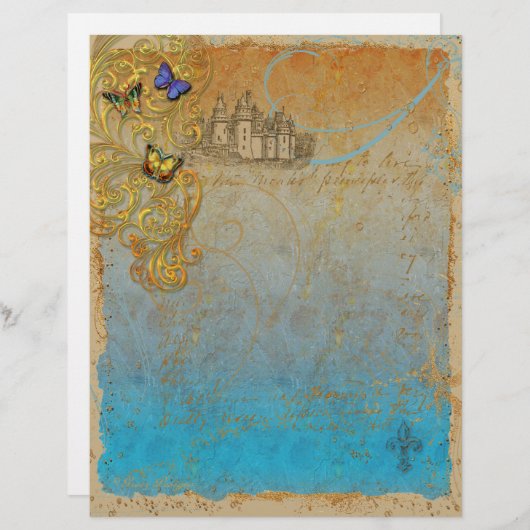 Fairy Tale Castle Papier à lettres (Devant / Derrière)