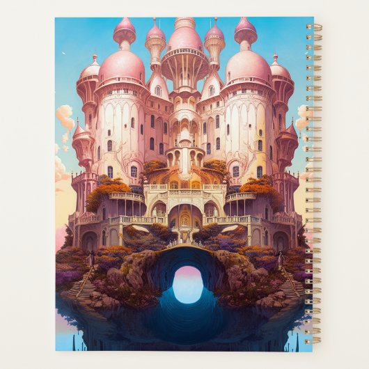 Fairy Tale Castle Rose White Gold Imaginaire Art (Dos)