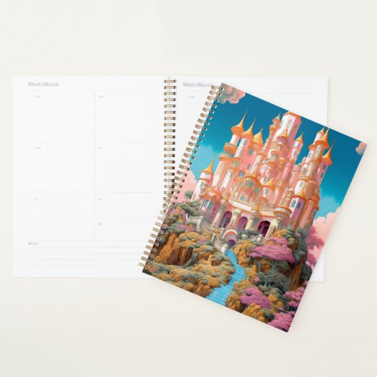 Fairy Tale Castle Rose White Gold Imaginaire Art (Devant avec enveloppe)