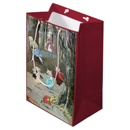 Fairy Tale Characters Scene Medium Cadeauzakje (Voorkant Gekanteld)