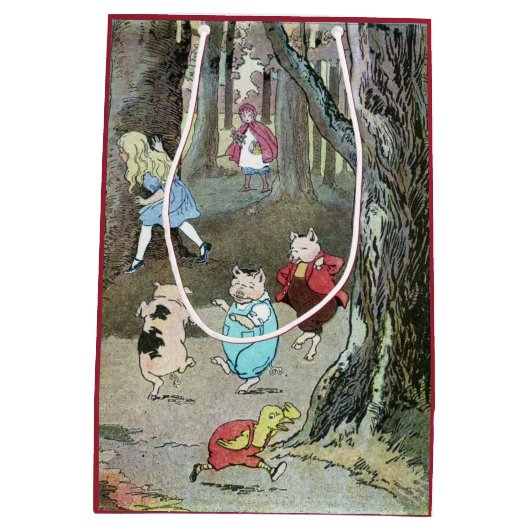 Fairy Tale Characters Scene Medium Cadeauzakje (Achterkant)