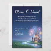 Fairy tale de mariage au Château Étoilé Invitation (Devant)