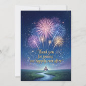 Fairy tale de mariage au Château Étoilé Invitation (Dos)