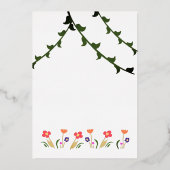 Fairy Tale door Girl Birthday Party Gold Folie Uitnodiging (Achterkant)