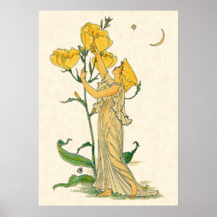 Fairy Tale, Evening Primrose, Walter Crane Poster