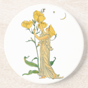  Fairy Tale, Evening Primrose, Walter Crane Zandsteen Onderzetter