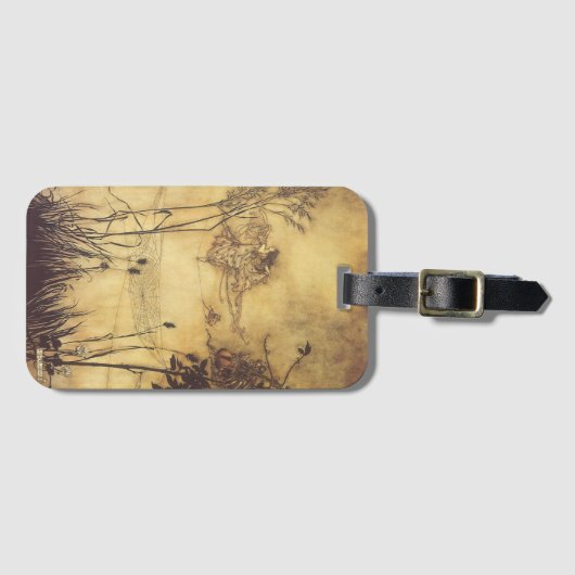  Fairy Tale, Fairy's Tightrope van Rackham Bagagelabel (Voorkant (horizontaal))