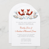 Fairy Tale Forest Fox Faire-part de mariage (Devant / Derrière)