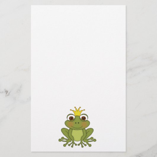 Fairy Tale Frog Prince with Crown Briefpapier (Voorkant)