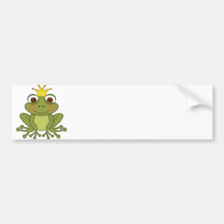 Fairy Tale Frog Prince with Crown Bumpersticker