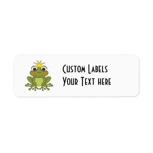 Fairy Tale Frog Prince with Crown Etiket (Voorkant)