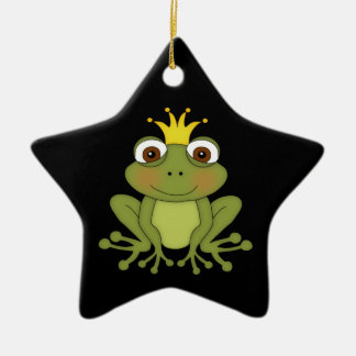 Fairy Tale Frog Prince with Crown Keramisch Ornament