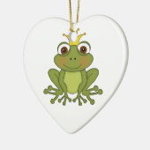 Fairy Tale Frog Prince with Crown Keramisch Ornament (Links)