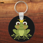 Fairy Tale Frog Prince with Crown Sleutelhanger (Voorkant)