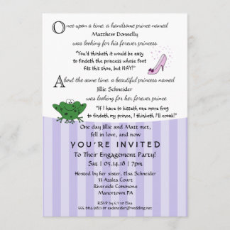 Fairy Tale Fun Engagement Party 5x7 uitnodiging