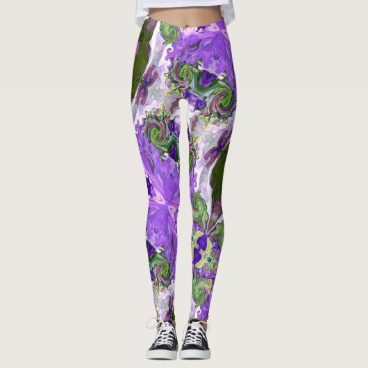 Fairy Tale Hearts Purple Leggings (Voorkant)