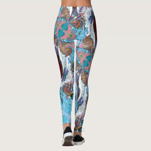 Fairy Tale Hearts Raspberry Leggings (Dos)