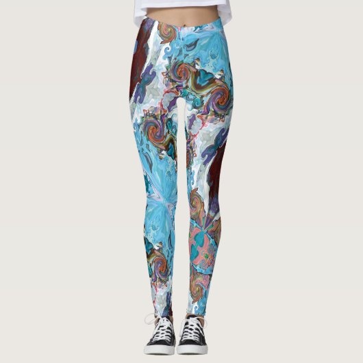 Fairy Tale Hearts Raspberry Leggings (Devant)