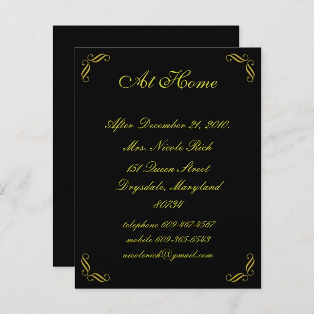 Fairy Tale in Black At Home-kaart (Voorkant / Achterkant)