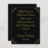 Fairy Tale in Black Enclosure Card Informatiekaartje (Voorkant / Achterkant)