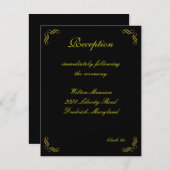 Fairy Tale in Black Reception Card (zwart) Kaart (Voorkant / Achterkant)