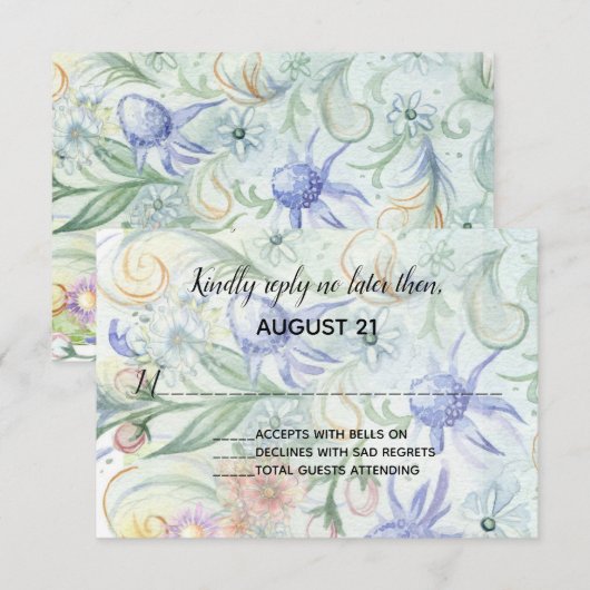 Fairy tale Jardin Invitation de mariage (Devant / Derrière)