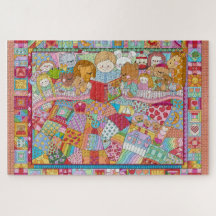Fairy Tale Kaleidoscope Quilt jigzaag