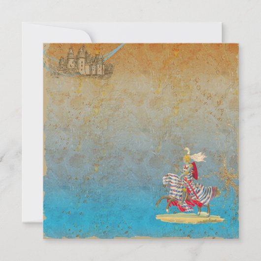 Fairy Tale Knight & Castle Invitation Card (Devant)