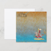Fairy Tale Knight & Castle Invitation Card (Devant / Derrière)