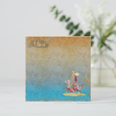 Fairy Tale Knight & Castle Invitation Card (Debout devant)
