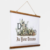 Fairy Tale Magic Creatures Believe In Your Dreams Hangend Wandkleed (Gebogen)
