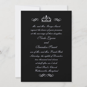 Fairy Tale Mariage Argent Invitation