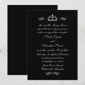 Fairy Tale Mariage Argent Invitation (Devant / Derrière)