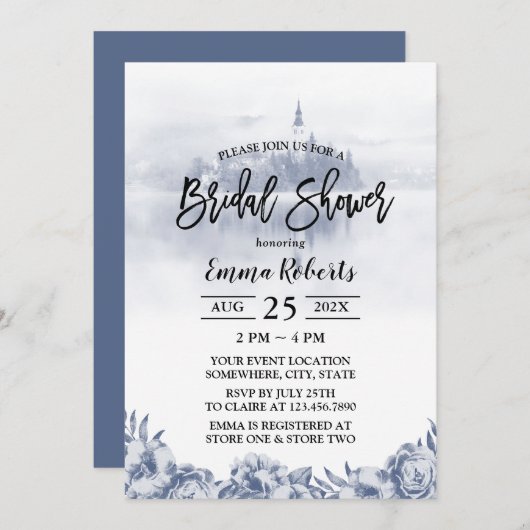 Fairy Tale Misty Lake Floral Vrijgezellenfeest Kaart (Voorkant / Achterkant)