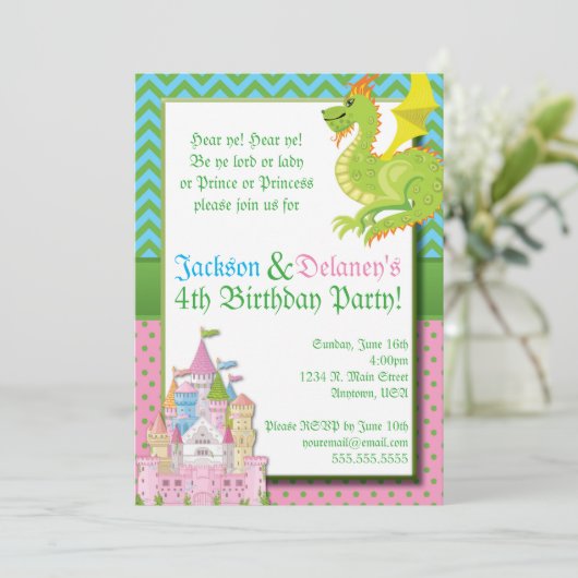 Fairy Tale Party uitnodiging (Staand voorkant)