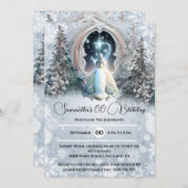 Fairy tale personalized invitations for girls (Devant / Derrière)