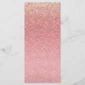 Fairy Tale Pink Glitter Sweet 16 Glam Party Menu (Achterkant)