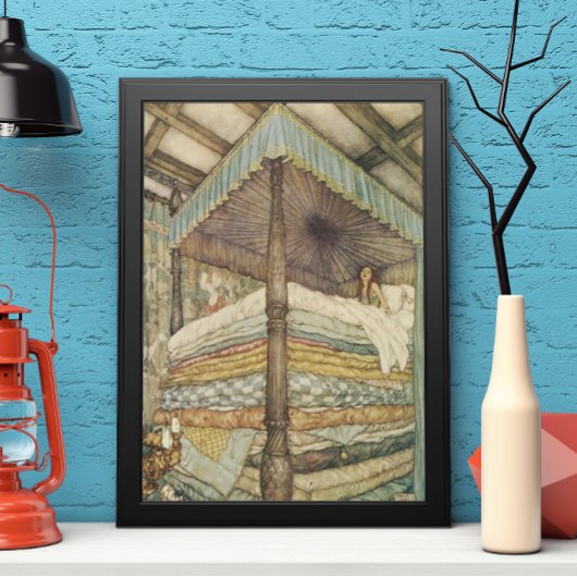  Fairy Tale, Princess and Pea, Edmund Dulac Poster