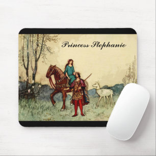 Fairy Tale Princess and White Deer Muismat