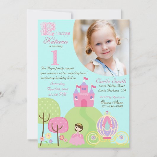 Fairy Tale Princess First Birthday Invitation (Devant)