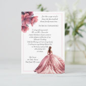 Fairy Tale Princess Quinceañera Uitnodiging (Staand voorkant)