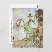 Fairy Tale Princess Riding naar het Briefkaart van (Voorkant / Achterkant)