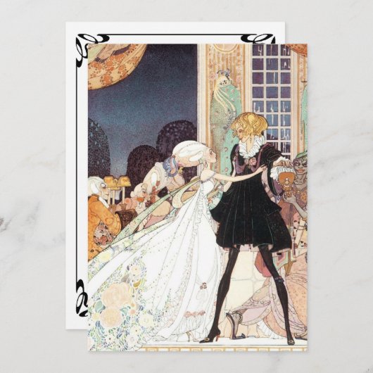  Fairy Tale Princess Wedding Save the Date (Voorkant / Achterkant)